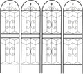 71-Inch Tall Rust-Resistant Metal Plant Support Trellis Panel Set for Outdoor Climbing Vegetables Flowers Vine Gardens