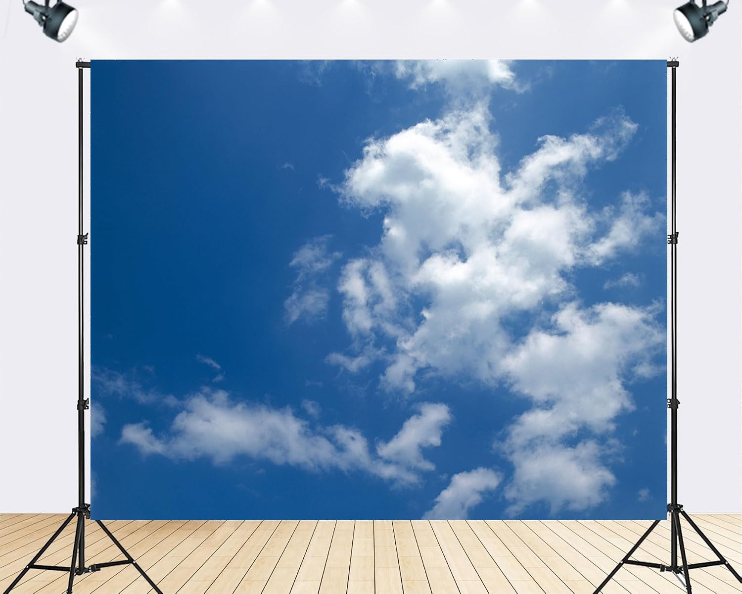 Trykid 20x10ft Blue Sky White Clouds Backdrop Bright Clear Sky Clouds Natural Scenery Photography Background Newborn Baby Shower Wedding Birthday Party Decoration Fabric