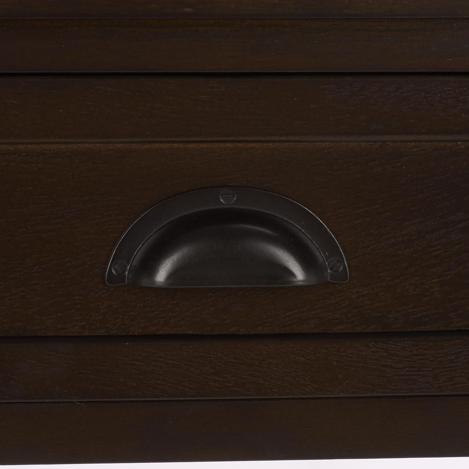SAFAVIEH Home Collection – Christa Dark Chocolate Console Table, 3-Drawer Storage with Natural Basket Drawers, Coastal Entryway Design (AMH5737F)