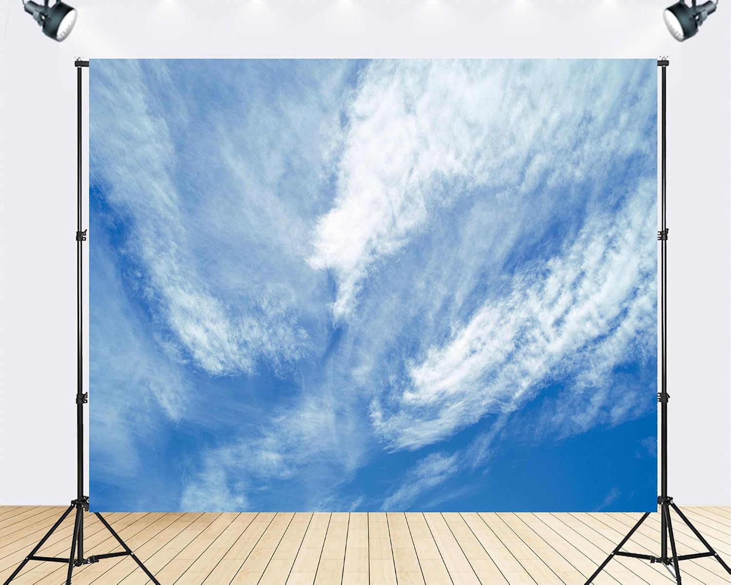 Trykid 20x10ft Blue Sky White Clouds Backdrop Clear Sky Clouds Serene Natural Scenery Photography Background Newborn Wedding Birthday Party Decoration Studio Prop Fabric