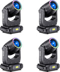 U`King 4Pcs 150W Moving Head Lights DJ Lights Spotlights 15 Gobos 13 Colors 16 Channels DMX 512 with Sound Activated for Stage Lighting Wedding Party