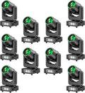 10Pack 230W 7R Moving Head Light with RGB Halo Strip,Ultra-Bright 230,000 Lux 48-Facet Prism 15 Gobos 14 Colors Stage Light DMX512 Sound Activated Beam DJ Lights for Concert Large Venue Touring