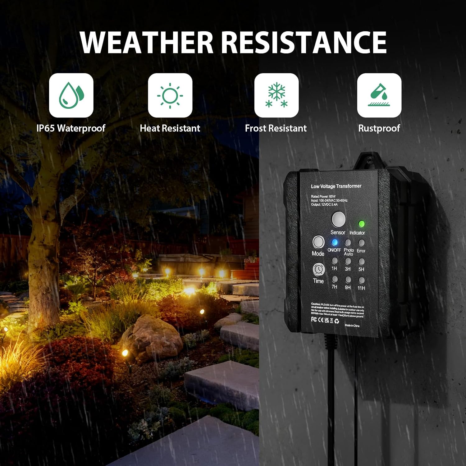 All-in-One Low Voltage Landscape Lighting Kit, 6W 3000K Outdoor LED Landscape Spotlights with 65W Transformer, 100FT 16/2 Wire & Connectors, Perfect for Yard, Garden, Deck, 12V-24V AC/DC, 12Pack