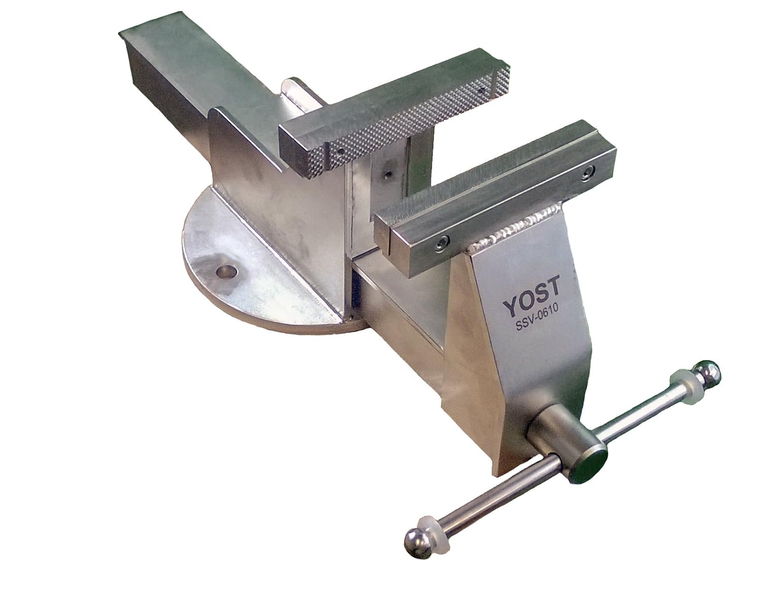 Yost Vises SSV-0610N Bench Vise | 6 Inch Jaw Width Heavy-Duty Utility Bench Vise | Secure Grip with Stationary Base | Made from 304 Stainless Steel | Ideally for Food, Beverages and Medical Industries