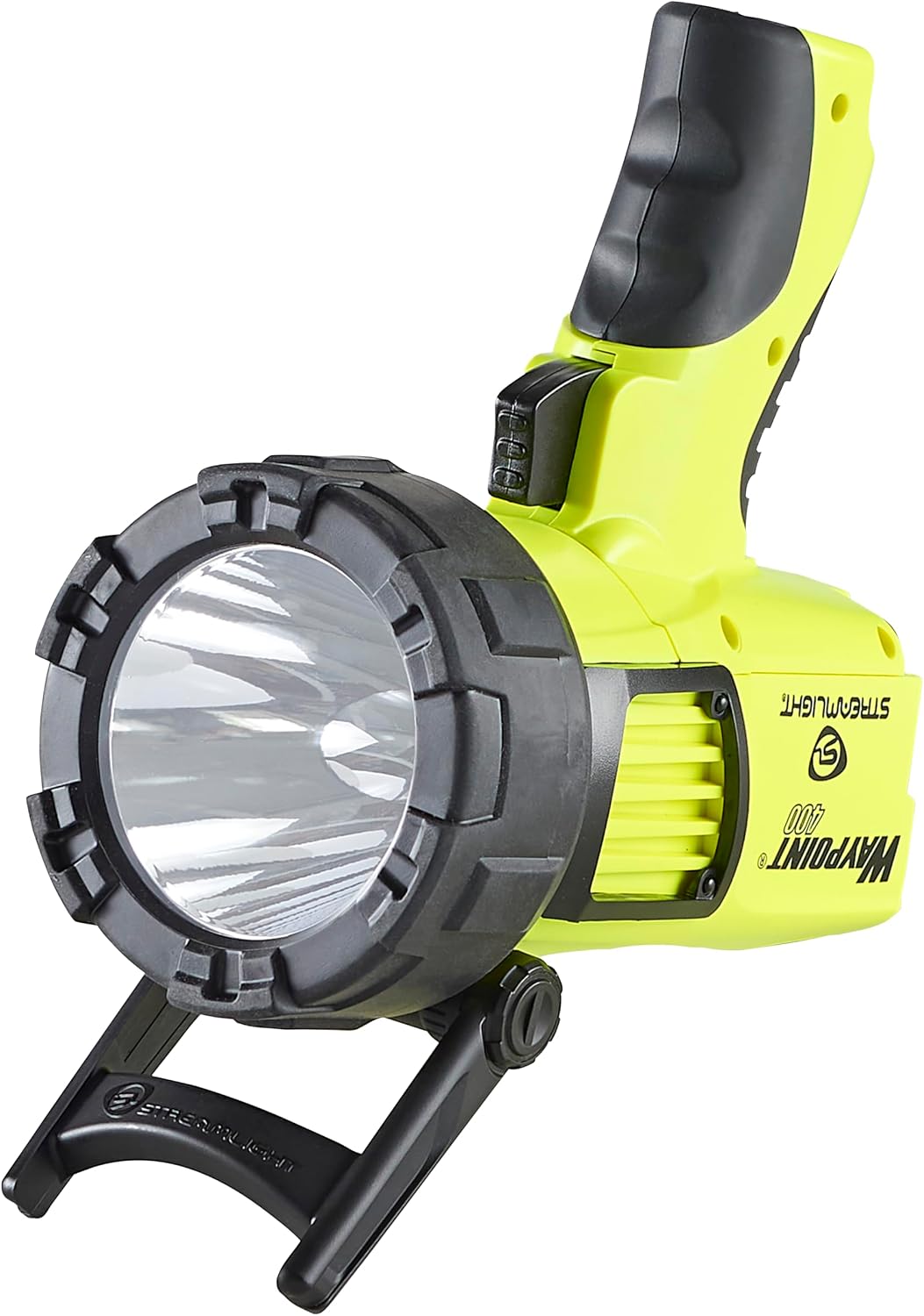 Streamlight 44910 WayPoint 400 1400-Lumen 400,000-Candela Rechargeable Handheld LED Spotlight for Outdoor, Marine, and Emergency Use, Yellow