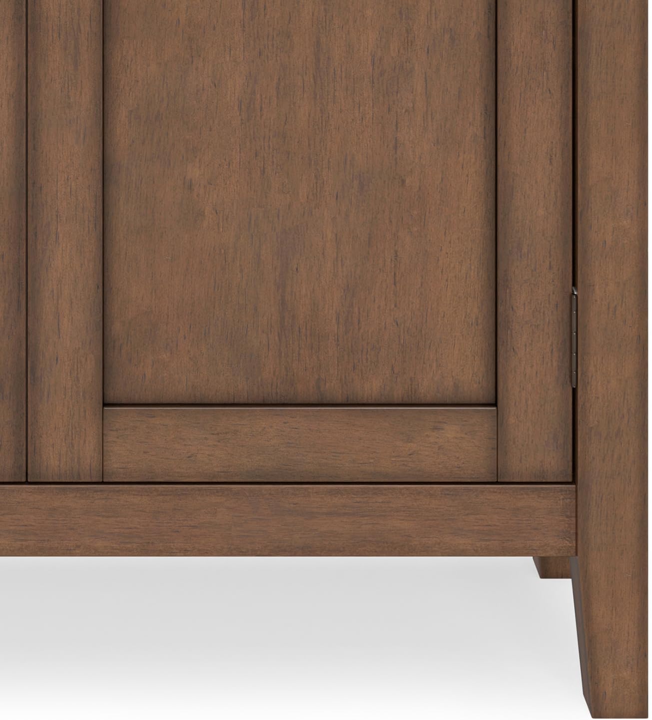 SIMPLIHOME Redmond Storage Cabinet - 36 inch Wide Solid Wood 2-Shelf Entryway Storage Cabinet in Rustic Natural Aged Brown, Transitional Accent Cabinet for Entryway with Drawers and Adjustable Shelves