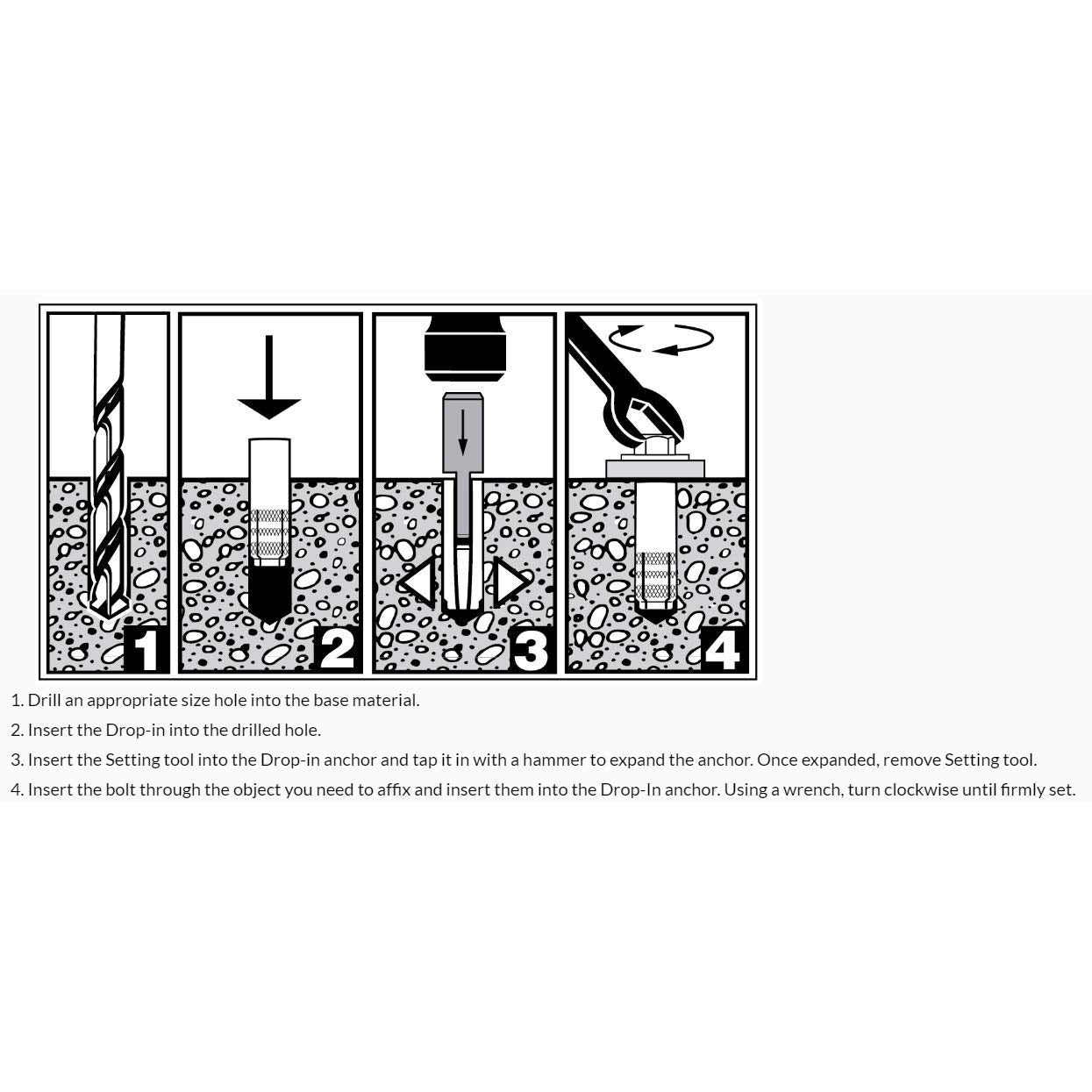 900 Qty 3/8' Inch Zinc Plated Carbon Steel Short Mini Drop in Anchor (BCP1054)