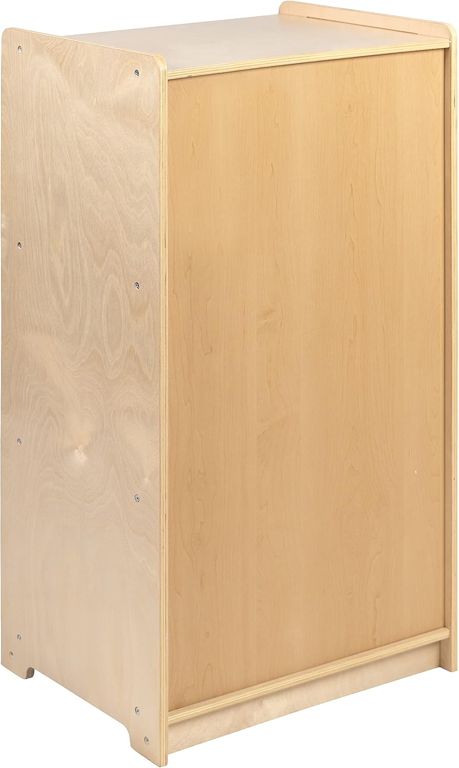 Flash Furniture Hercules Wooden 3 Section School Classroom Storage Cabinet for Commercial or Home Use - Safe, Kid Friendly Design - 36'H (Natural)