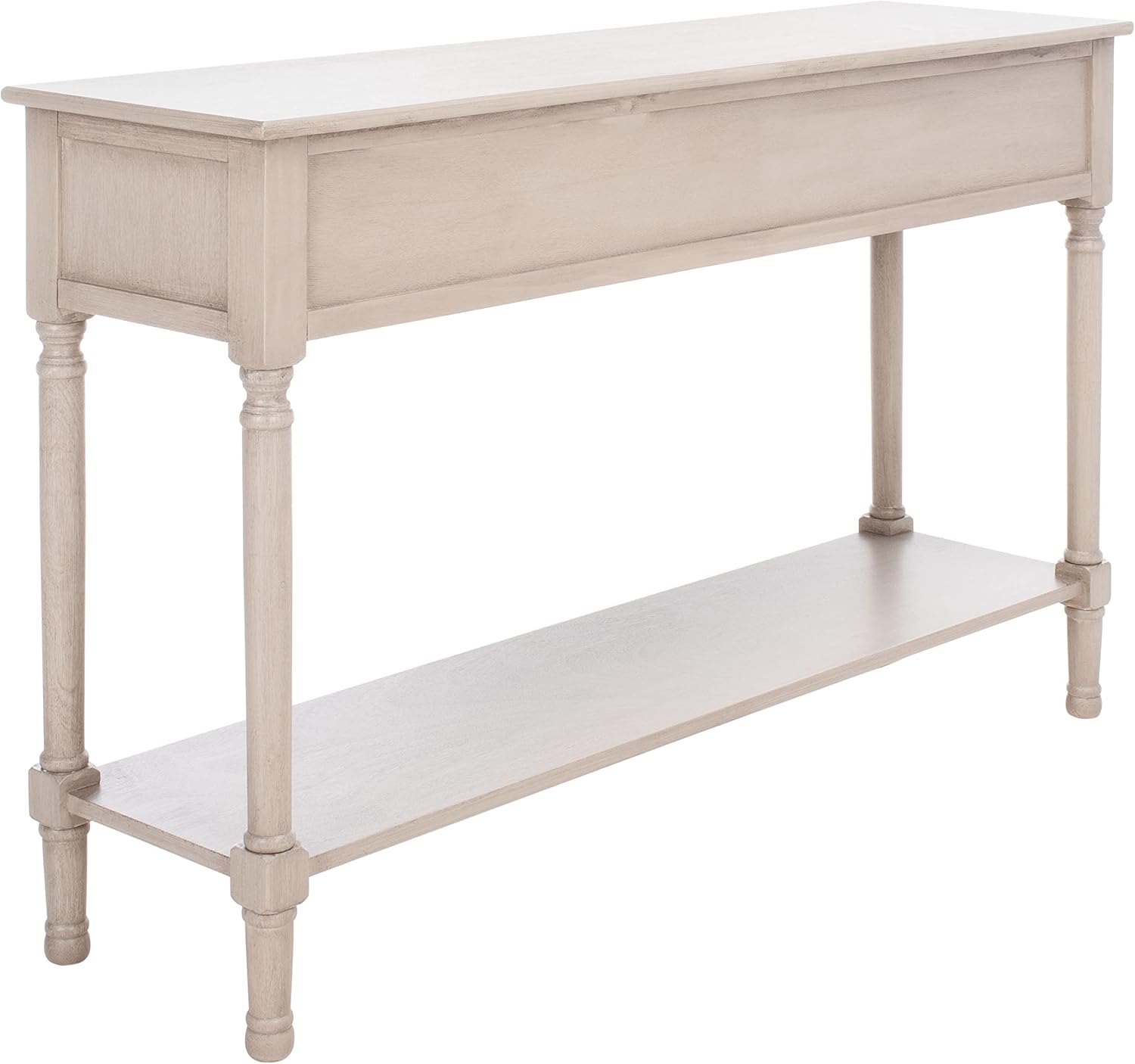 SAFAVIEH Home Collection Peyton Greige 3-Drawer Lower Shelf Console Table CNS5705D