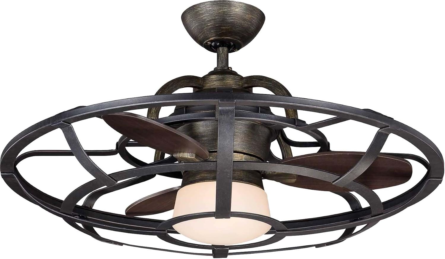 Savoy House 26-9536-FD-196 Alsace Industrial 30' Fandelier Ceiling Fan with Lights, Integrated LED Chandelier Fan with Remote Control, Reclaimed Wood