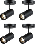 4 Pcs 9W LED Zoomable Ceiling Spotlight, Dimmable, Adjustable Beam Angle 10-55°, Swivel, CRI 97, Matte White Aluminum, Wired Accent Lamp for Corridor, Artwork, Living Room, and Modern Interiors