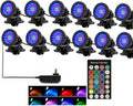 SHOYO Pond Lights Colored Underwater Fountain Lights (12 Lights) | Timer Submersible Memory Dimmable IP68 Waterproof Spotlights for Outdoor Water Pond Fountain Waterfall