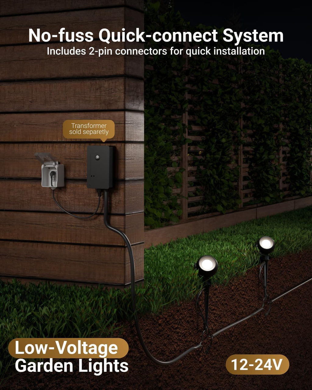 Sunco LED Low Voltage Spotlight Revolver, Sphere Shaped Garden Landscape Lights Outdoor [Luces para Jardin], 4W, 300 LM, 3 CCT: 2700K/4000K/5000K, Wet Rated, ETL 10 Pack.