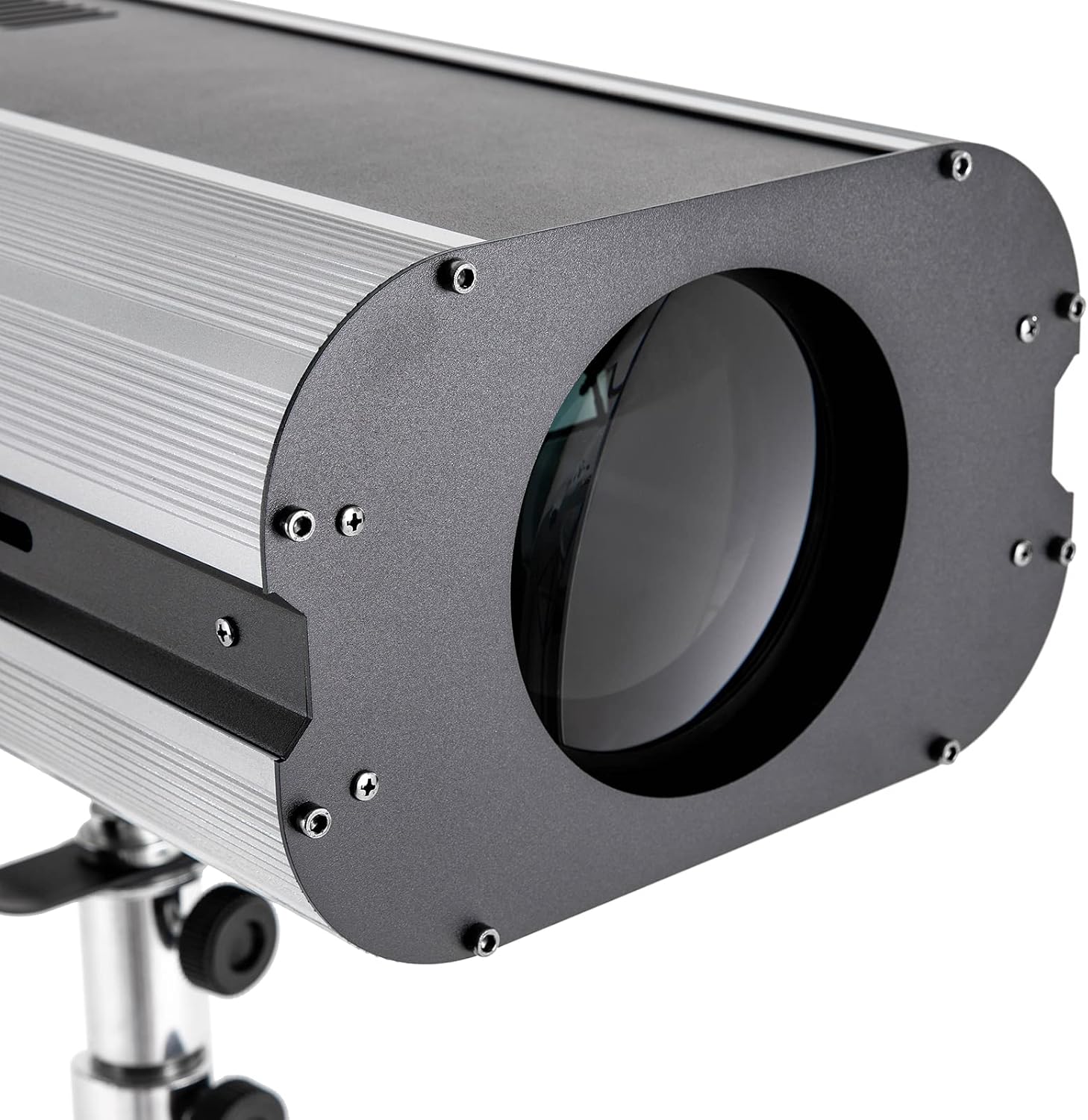 LED Follow Spot Light, 350W Spotlight with Stand, Multi-Color Dual Control LED Follow Spot for Stage, Party, Show, Wedding - Adjustable Aperture, 164-328ft Illumination Distance
