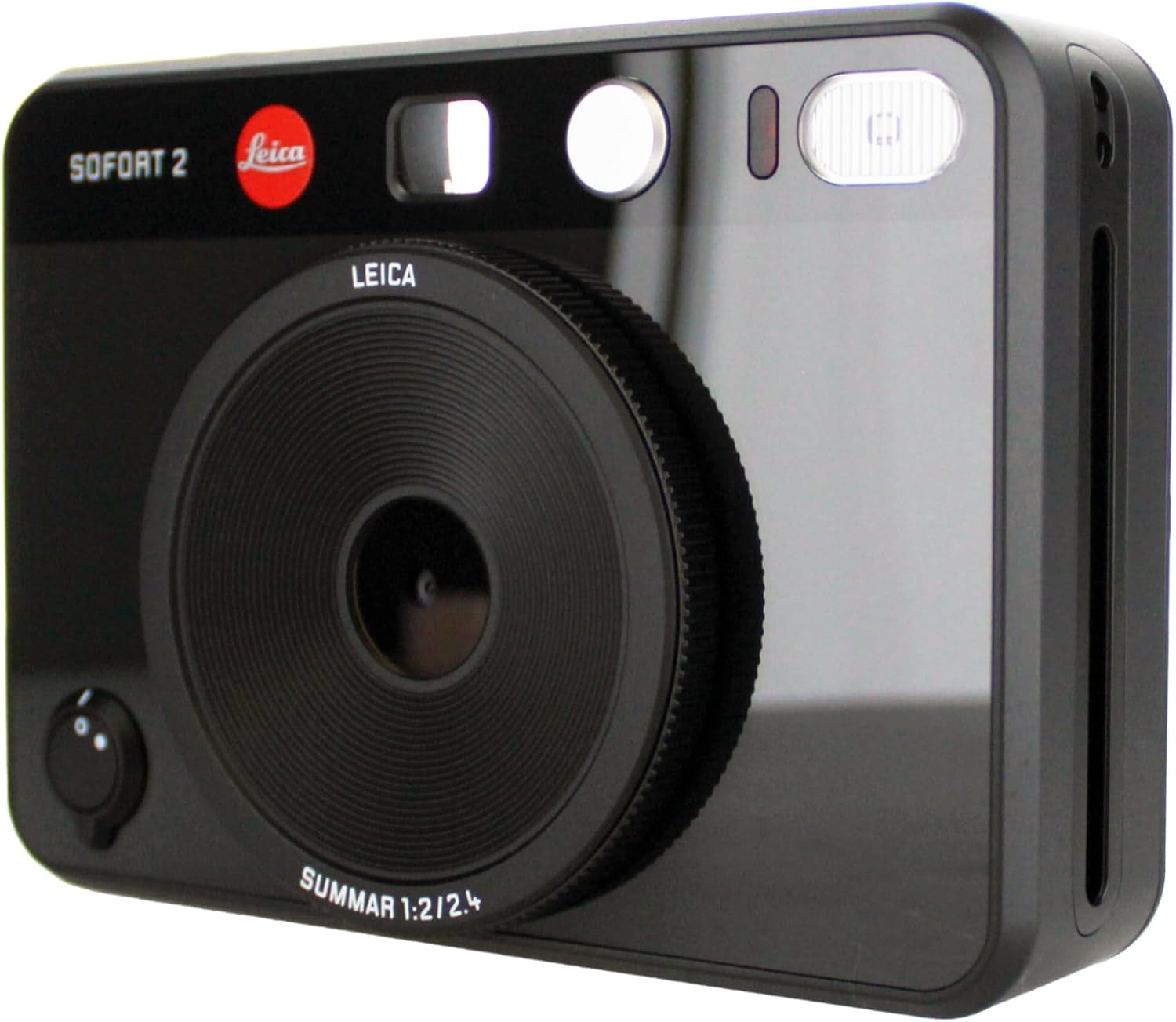 Leica Sofort 2 Hybrid Instant Photo Film and Digital Camera (Black) (19190) with LCD Display Bundle with Fujifilm Instant Film 100 Sheets + 128 GB Memory Card + Bag + Cleaning Kit