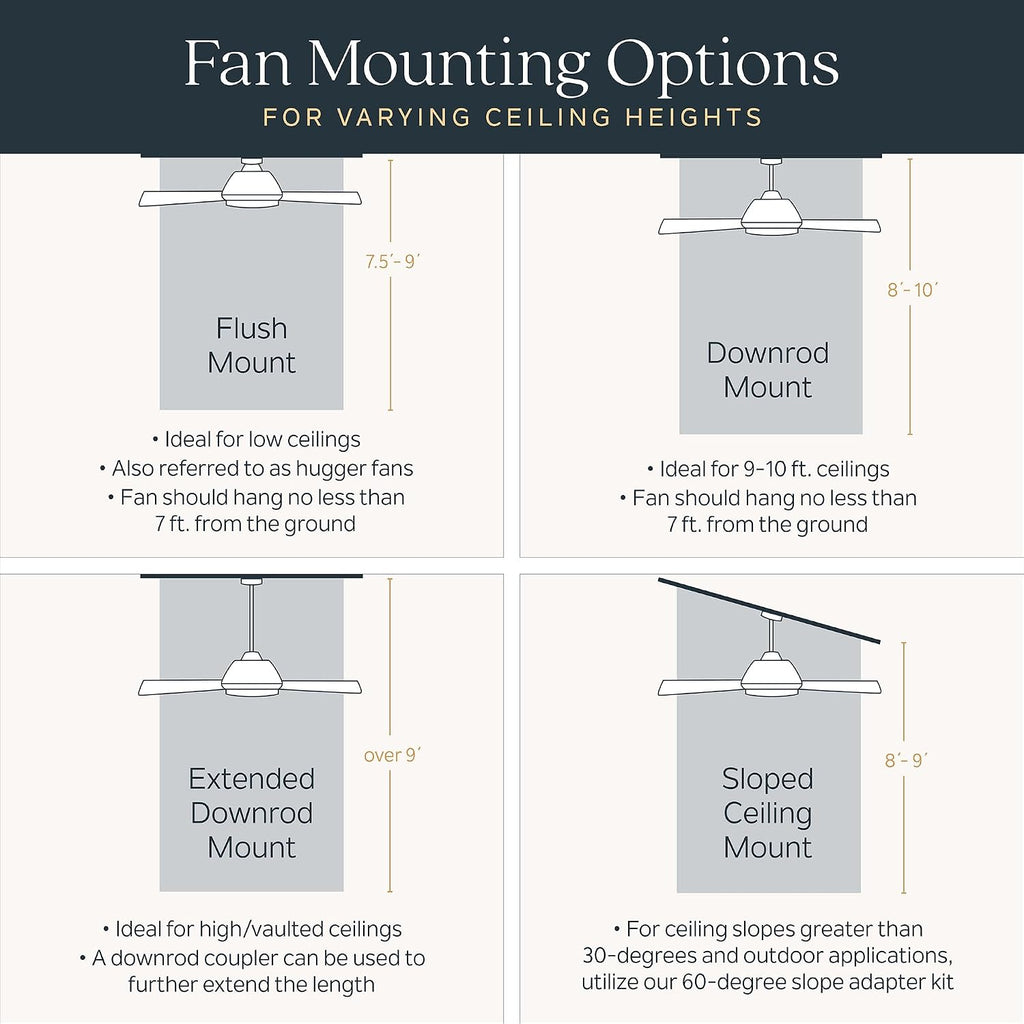 Kichler Brahm 48 in Indoor Ceiling Fan with LED Light, 3-Speed AC Motor with Reversible Blades and Handheld Remote in Natural Brass, for Living Room, Dining Room, Kitchen and Bedroom, 300048NBR