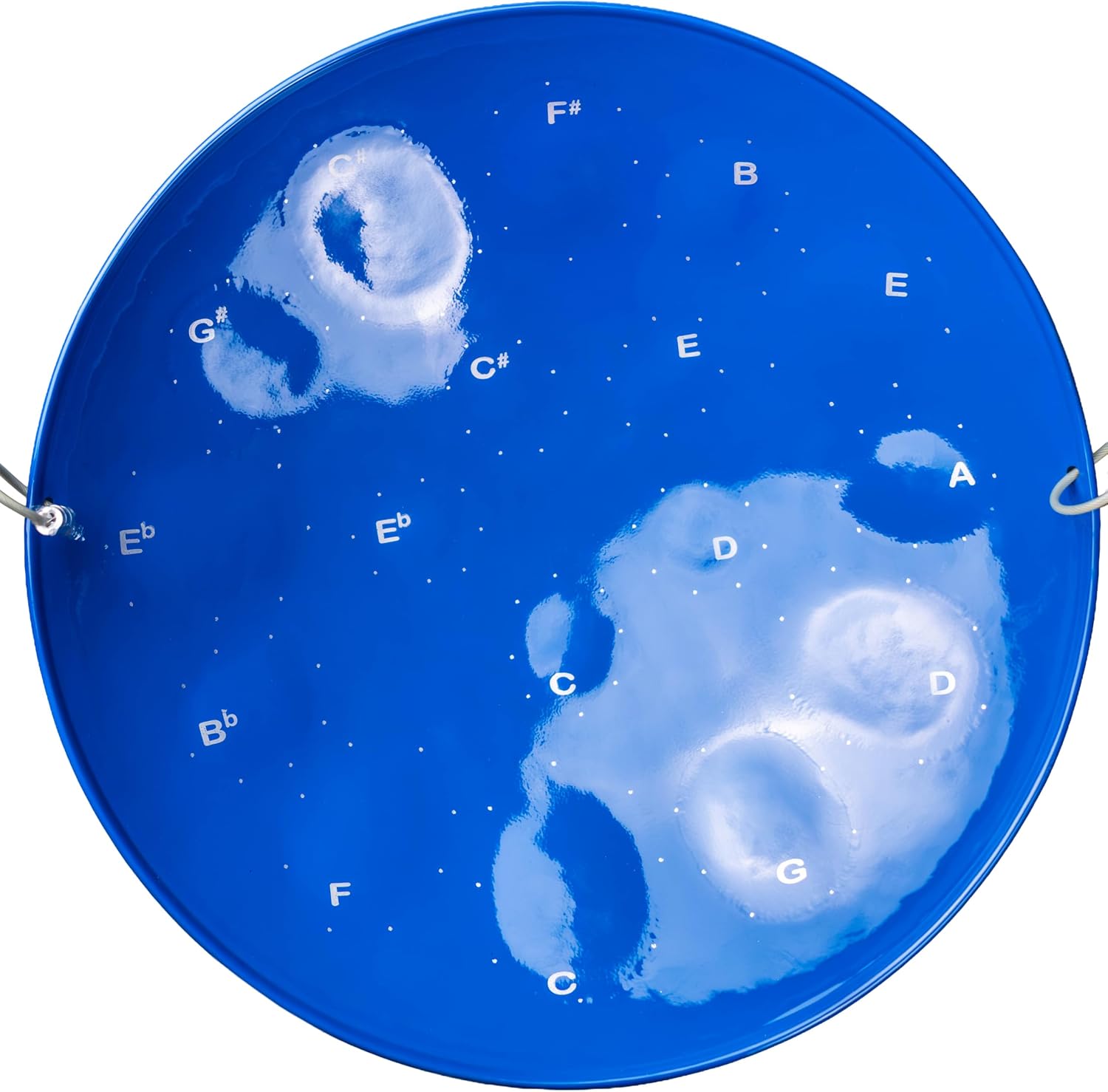 Panland Mini Tenor Steelpan (Steel Drum) Authenthic Intermediate Step to Full Tenor Pan (17 Notes - Chromatic Scale (C5–E6) - BLUE