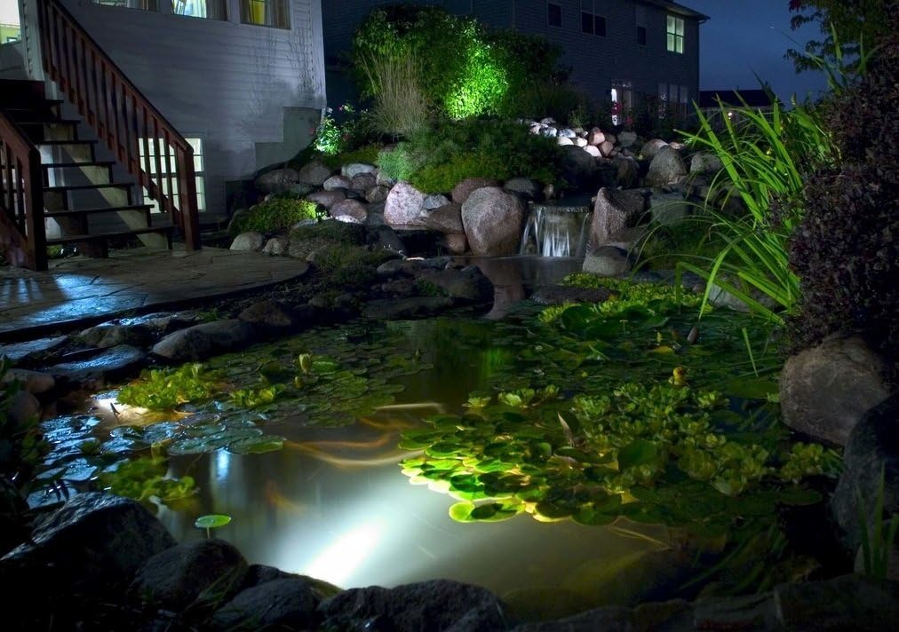 Aquascape 3-Watt Submersible Underwater Warm White LED Spotlight for Ponds, Water Features & Landscape Lighting, 84033