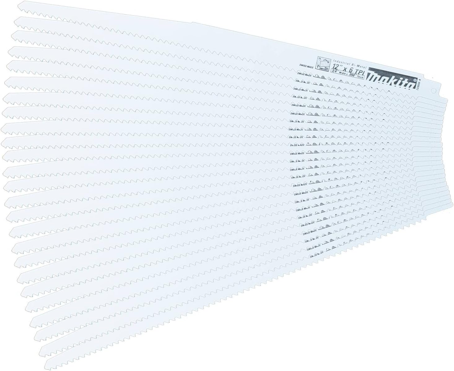 Makita 723056-A-25 12-Inch by 6-TPI Reciprocating Blade, 25-Pack