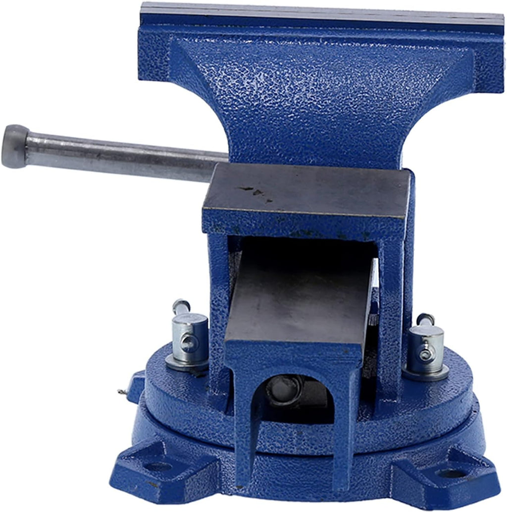 Bench Vise Heavy Duty 6 Inch Swivel Base Tabletop with Anvil Premium Metal Locking Clamp for Milling Machines Mechanical Maintenance Drilling