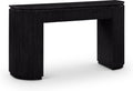 Meridian Furniture 818Black-T Astrid Collection Modern | Contemporary Vanity/Desk/Console Table with Rich Black Finish, Solid Wood and Oak Veneer, Fluted Wood, 52' W x 14' D x 30' H, Black