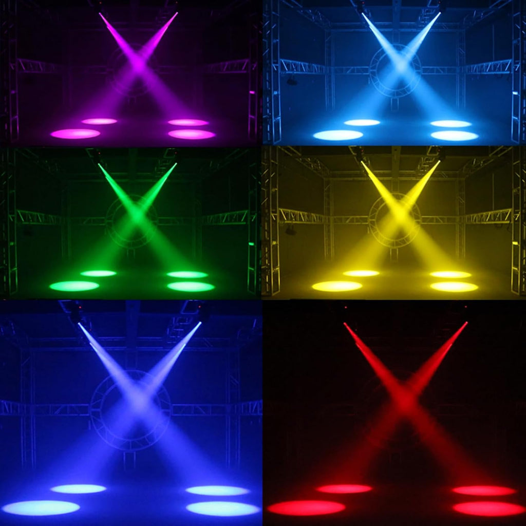 SHEHDS Moving Head Light LED 80W Spotlights with 8 Colors 8 Gobos DJ Lights 3-Facet Rotatable Prism Electronic Focus Sound Activated DMX Control Stage Light for Holiday Disco Club Party Wedding