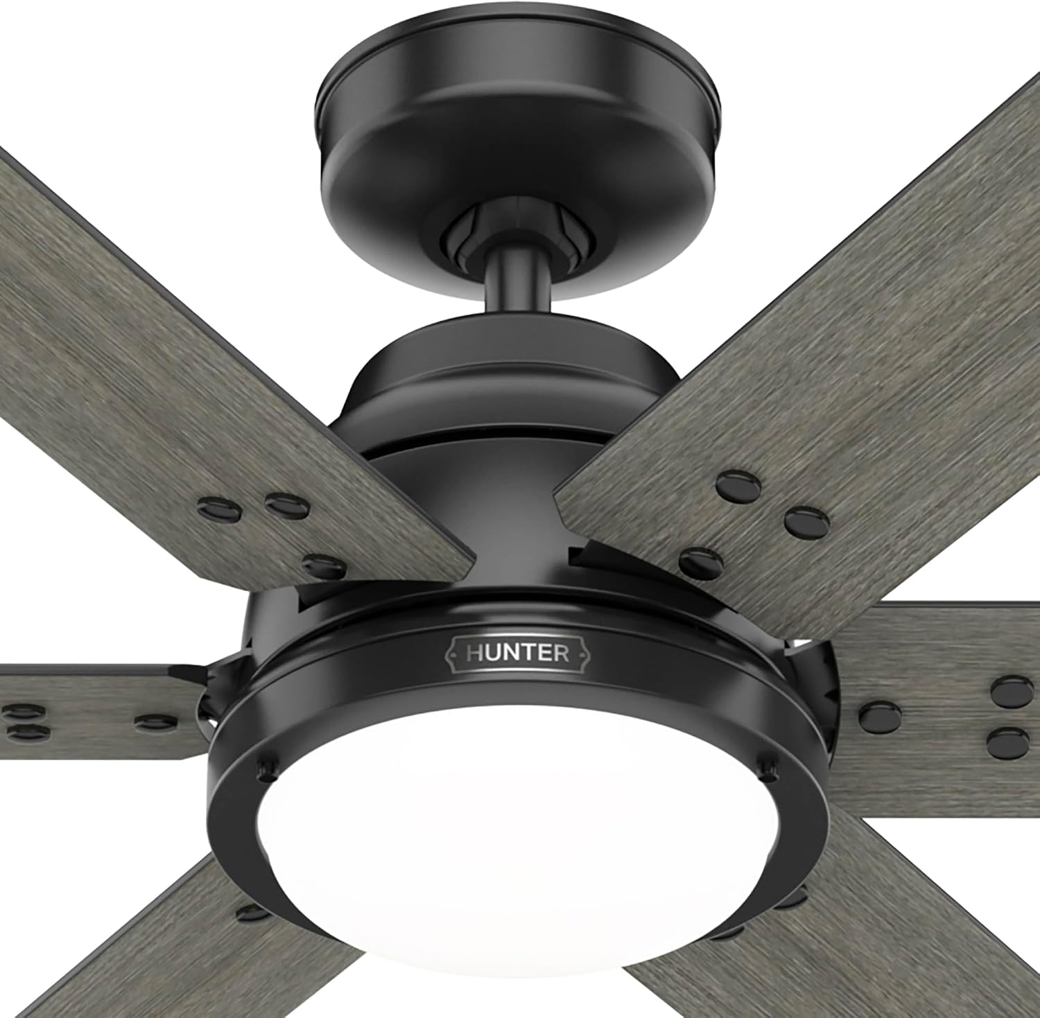 Hunter Fan Smart WiFi LED Ceiling Fan, 60 inch Matte Black Indoor Smart Ceiling Fan with Remote, App Control with Speed and Lighting, Compatible for smart home devices (Renewed)