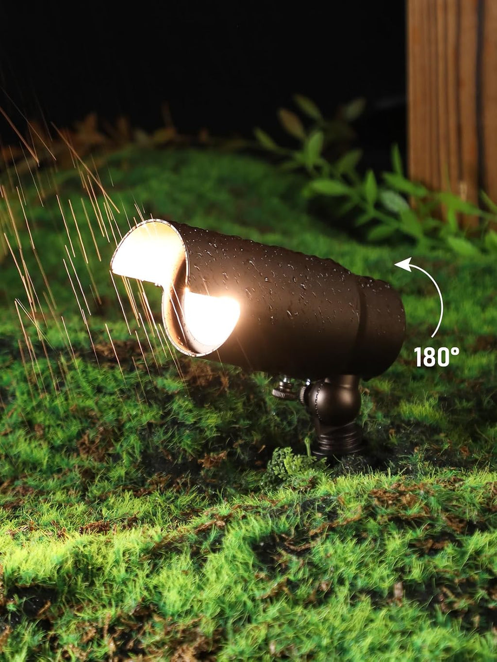 LEONLITE 5CCT Low Voltage LED Landscape Spotlight, 7W LED Spot Lights Outdoor for Garden Yard, Adjustable Beam Angle, 12-24V AC/DC, Aluminum, IP65 Waterproof, CRI90, ETL, Oil Rubbed Bronze, Pack of 8