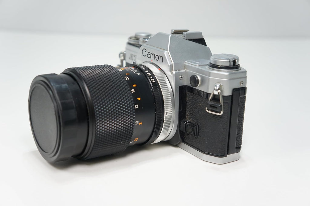 Canon AT-1 Chrome 35mm SLR Film Camera With Zoom FD mount lens. (Renewed)