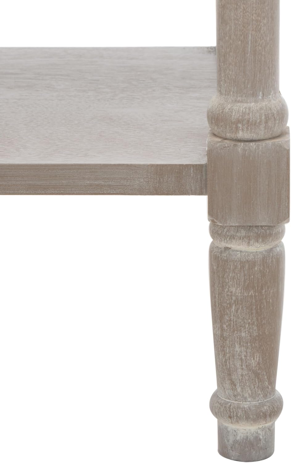 SAFAVIEH Home Collection – Christa White Wash Console Table with Rattan Drawers & Shelf, Coastal Cottage Storage Console, Vintage Design (AMH5737E)