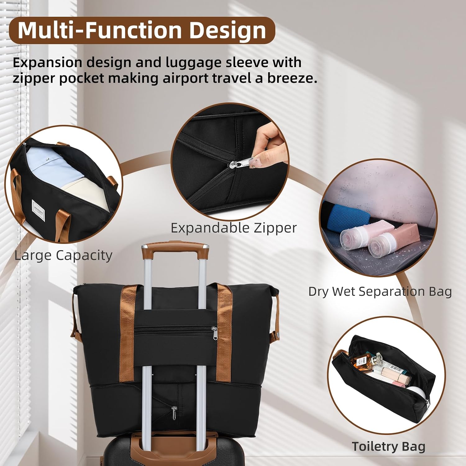 LARVENDER Luggage Sets 6 Piece Suitcases with Wheels, Expandable Suitcase Set ABS Hard Shell Luggage for Women with TSA Lock Double Spinner Wheels (Lavender, 6 Piece Set)