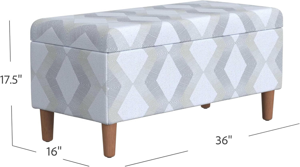 HomePop Malmo 36' Storage Bench - Natural Woven Geo