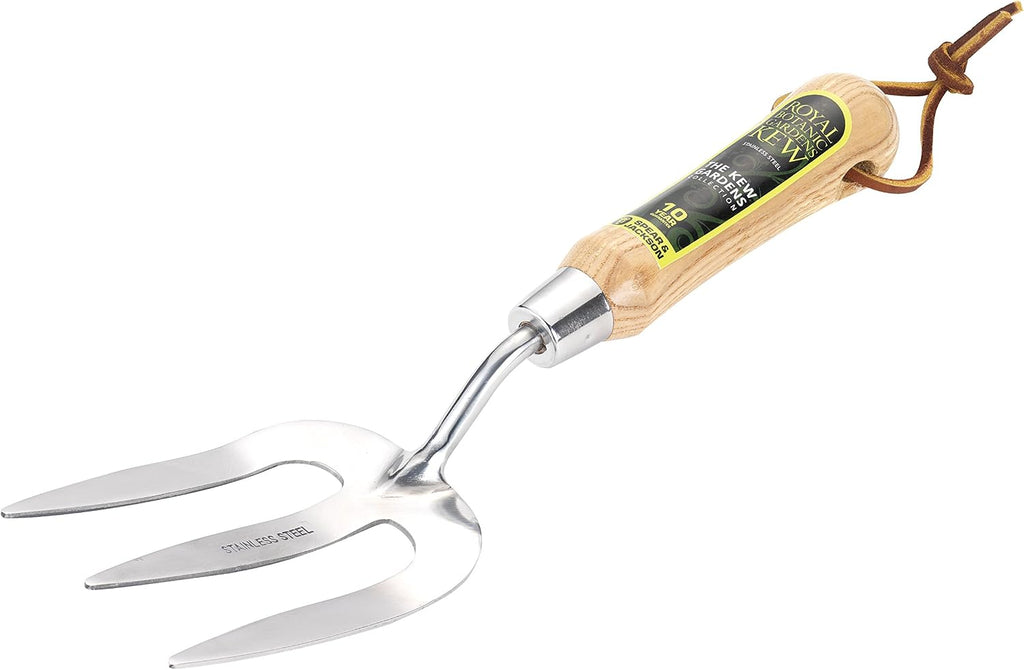 Spear & Jackson 3056KEW Kew Gardens Neverbend Stainless 3 Piece Hand Tool Gift Set – Planting Trowel, Transplant Trowel & Weed Fork – Mirror-Polished Stainless Steel Heads