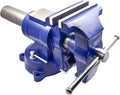 A.D. International 6' Heavy Duty Bench Vise, Double Swivel Rotating Vise Head/Body Rotates 360°,Pipe Vise Bench Vices 30Kn Clamping Force,for Clamping Fixing Equipment Home or Industrial Use