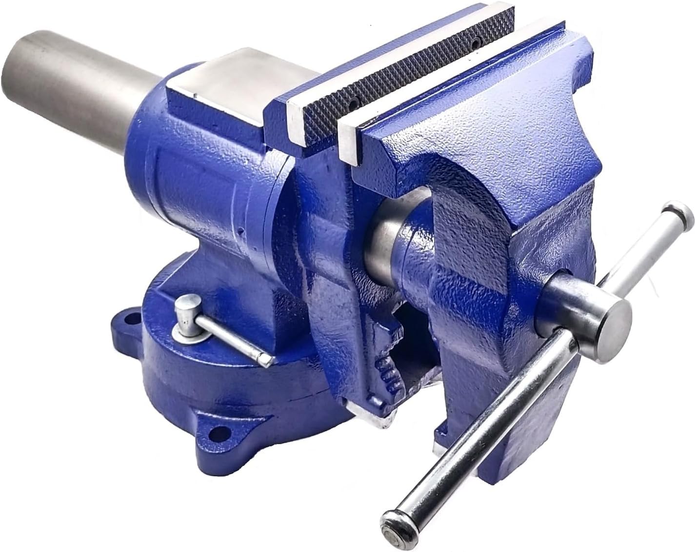 A.D. International 6' Heavy Duty Bench Vise, Double Swivel Rotating Vise Head/Body Rotates 360°,Pipe Vise Bench Vices 30Kn Clamping Force,for Clamping Fixing Equipment Home or Industrial Use