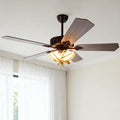 Antler Rustic Ceiling Fan with Lights and Remote, Antlers Chandelier Ceiling Fan Light, Indoor Electrical Fan with 5 Wood Blades for Hunting, Farmhouse, Bedroom Living Room(46 Inch)