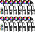 Christmas Spotlights Outdoor Low Voltage Landscape Lights RGB Color Changing LED Landscape Lighting Waterproof Garden Pathway Yad House LED Spot Lights Outdoor (14Pack with Connectors)
