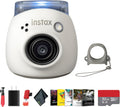 FUJIFILM INSTAX PAL Digital Camera (Milky White) Bundle with 12 inch Flexible Tripod + Memory Card Wallet + USB Card Reader + Microfiber Cleaning Cloth