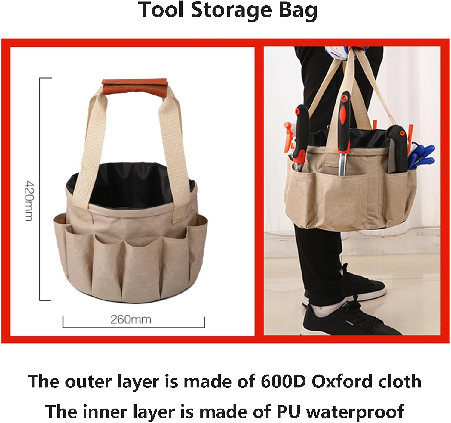 10PCS Gardening Tools Set Gardening Tool Set Heavy Duty Gifts for Women Men Include Durable Alloy Trowel Set Large Garden Tote Bag Garden Gloves and Hand Pruner