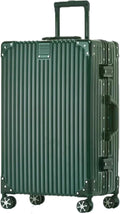 HotWay Carry On Luggage with Spinner Wheels, PC Hard Shell Zipperless Suitcase with Aluminum Frame and TSA Locks, 22x14x9 Airline Approved Lightweight Luggage for Business Travel (Green, 20 Inch)