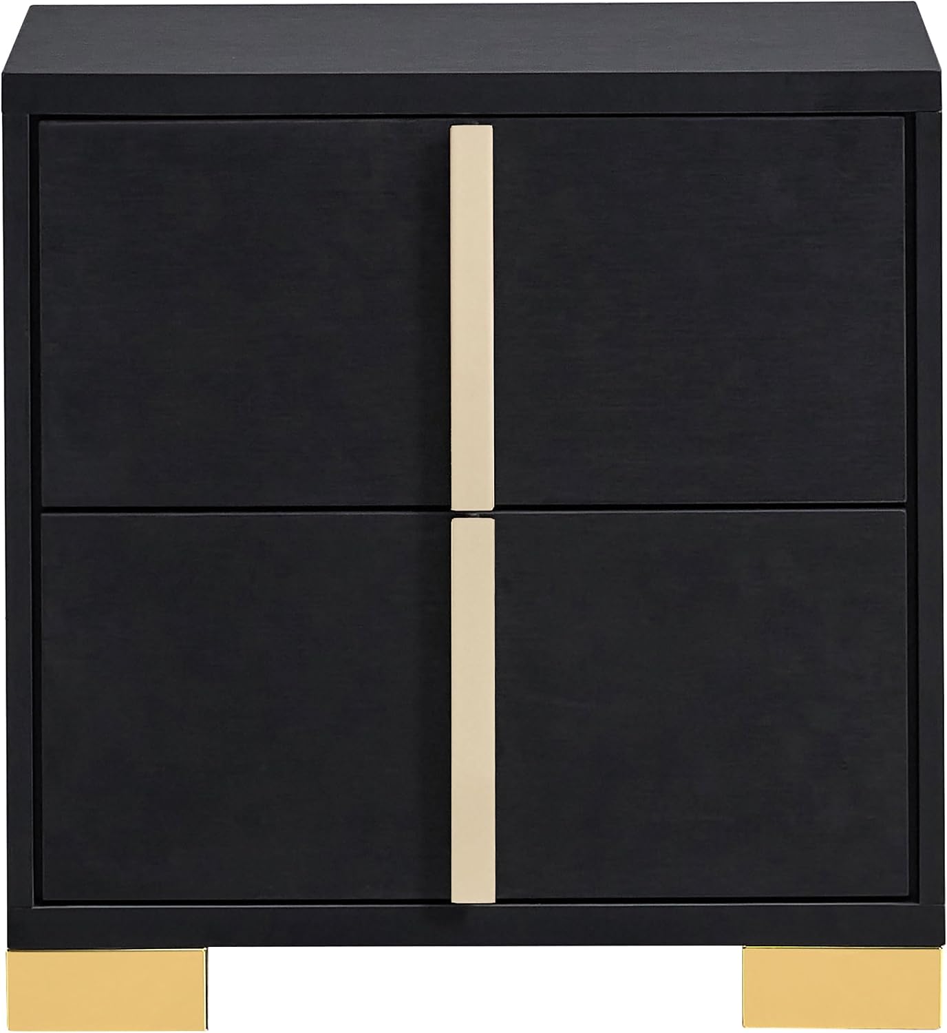 Coaster Home Furnishings Marceline Contemporary Wood 2-Drawer Bedroom Nightstand Bedside Table Organizer Unit Black 222832