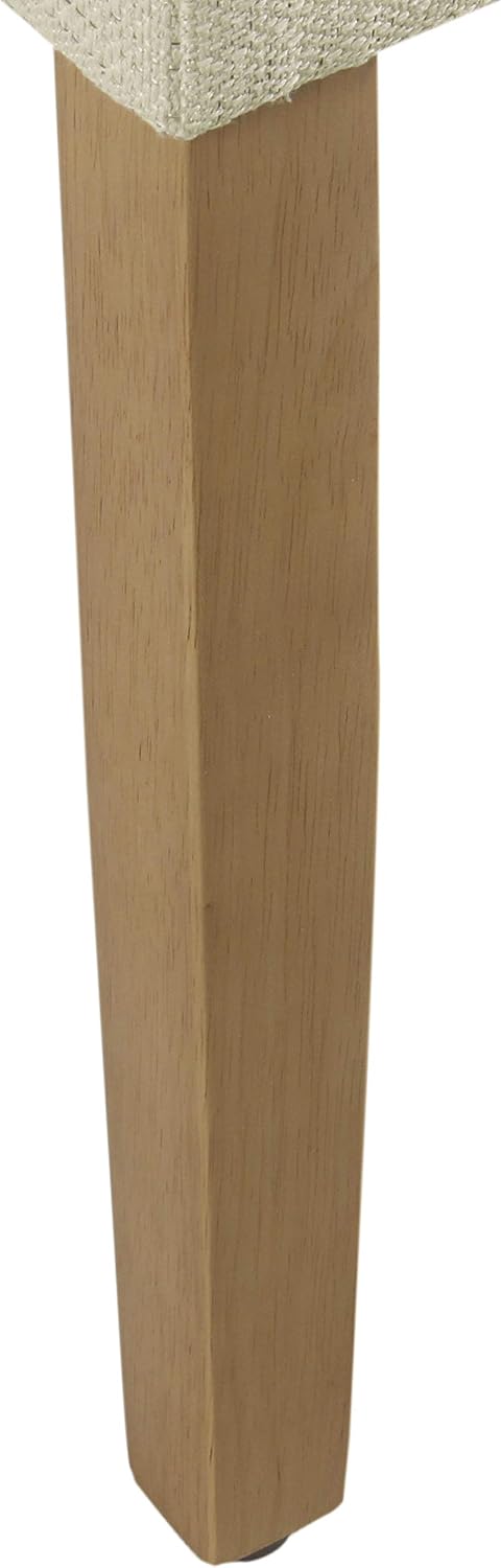 HomePop Modern Curved Back Dining Chair - Cream Textured Linen (Single Pack)