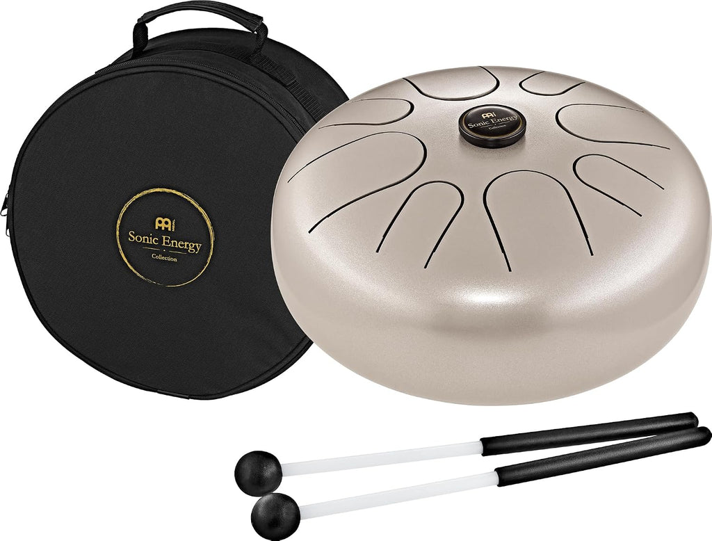 Meinl Sonic Energy Steel Tongue Drum 8 Notes 16' with Mallets, Bag — Sound Healing Instrument for Musical Education, Meditation, ASMR, Yoga