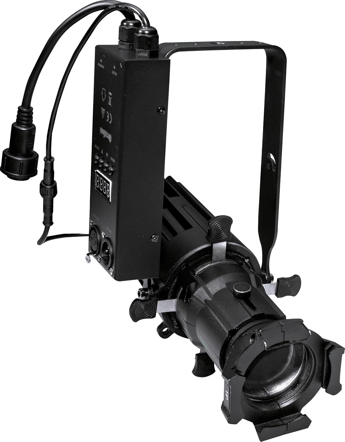 ZVH 40W MiniEllipsoidal Spotlight, Ellipsoidal Light,Four interchangeable lens angles (19°, 26°, 36°, 50°)Manual, DMX,suitable for churches,exhibitions,galleries,and stage lighting (3200K–5600K),3-pin