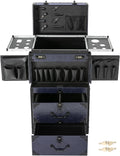 Rolling Makeup Case Large Storage Cosmetic Trolley, Professional Makeup Train Case with Wheels & Locks, Mobile Vanity Organizer for Hairstylists, Artists, Travel