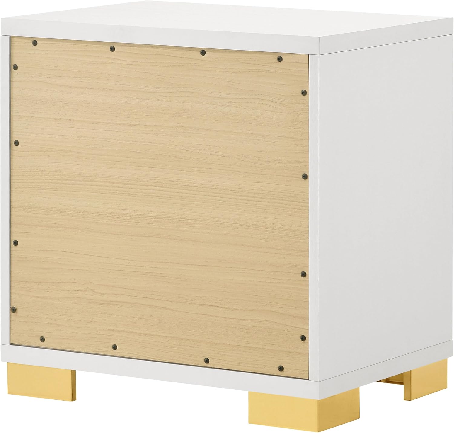 Coaster Home Furnishings Marceline Contemporary Wood 2-Drawer Bedroom Nightstand Bedside Table Organizer Unit White 222932