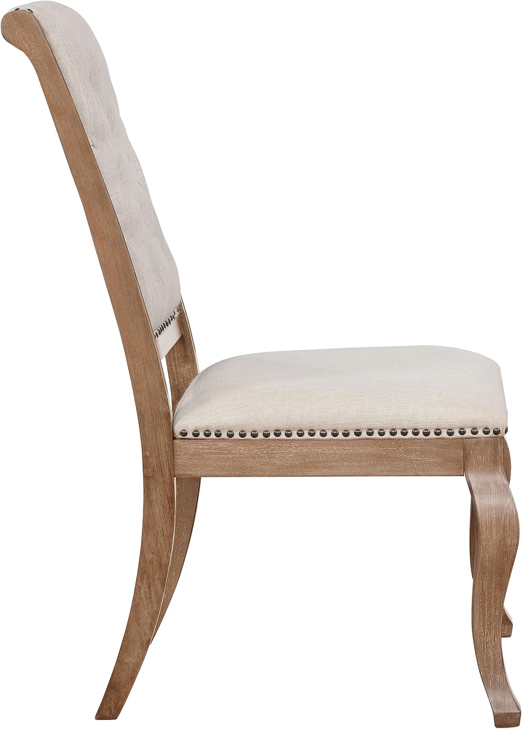 Coaster Home Furnishings - Brockway - Set of 2 Upholstered Dining Chair with Button Tufted, Nailhead Trim and Diamond Motif - Dining Room & Kitchen - Barley Brown - 110292