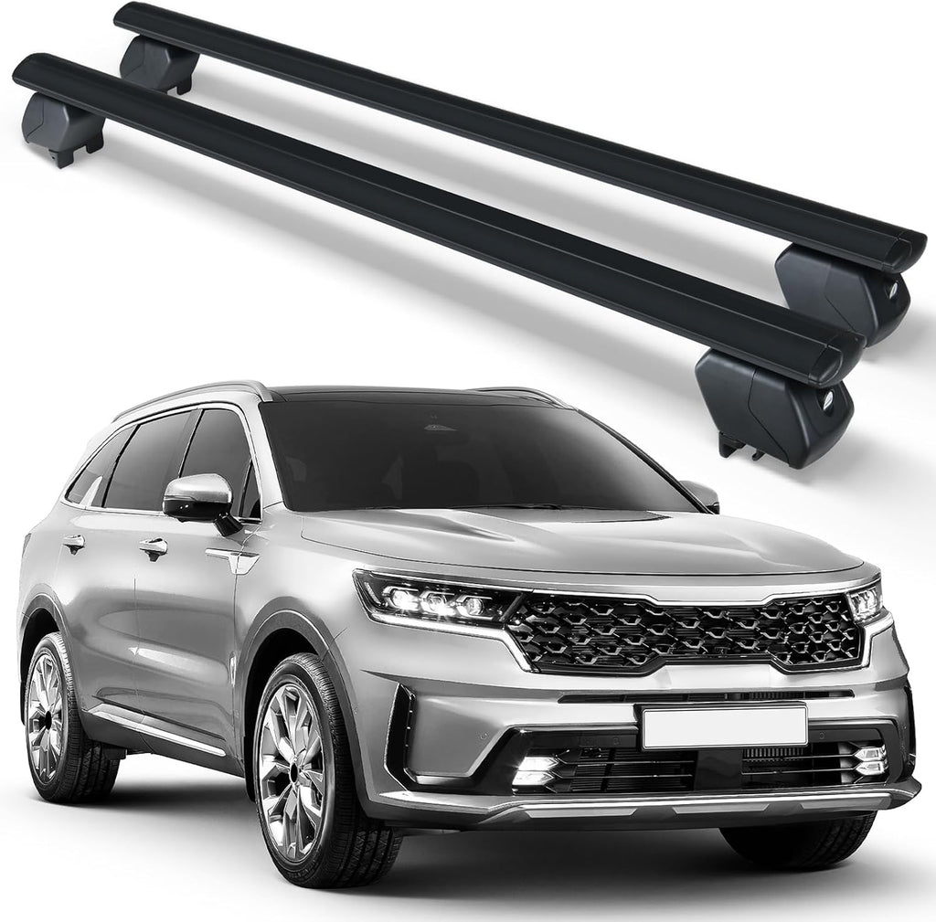 YZONA Heavy Duty 300 LBS Roof Rack Cross Bars Compatible with 2015 2016 2017 2018 2019 2020 2021 2022 2023 2024 Kia Sorento & Sorento HYBIRD with Side Rails, Adjustable & Lockable Crossbars Rooftop