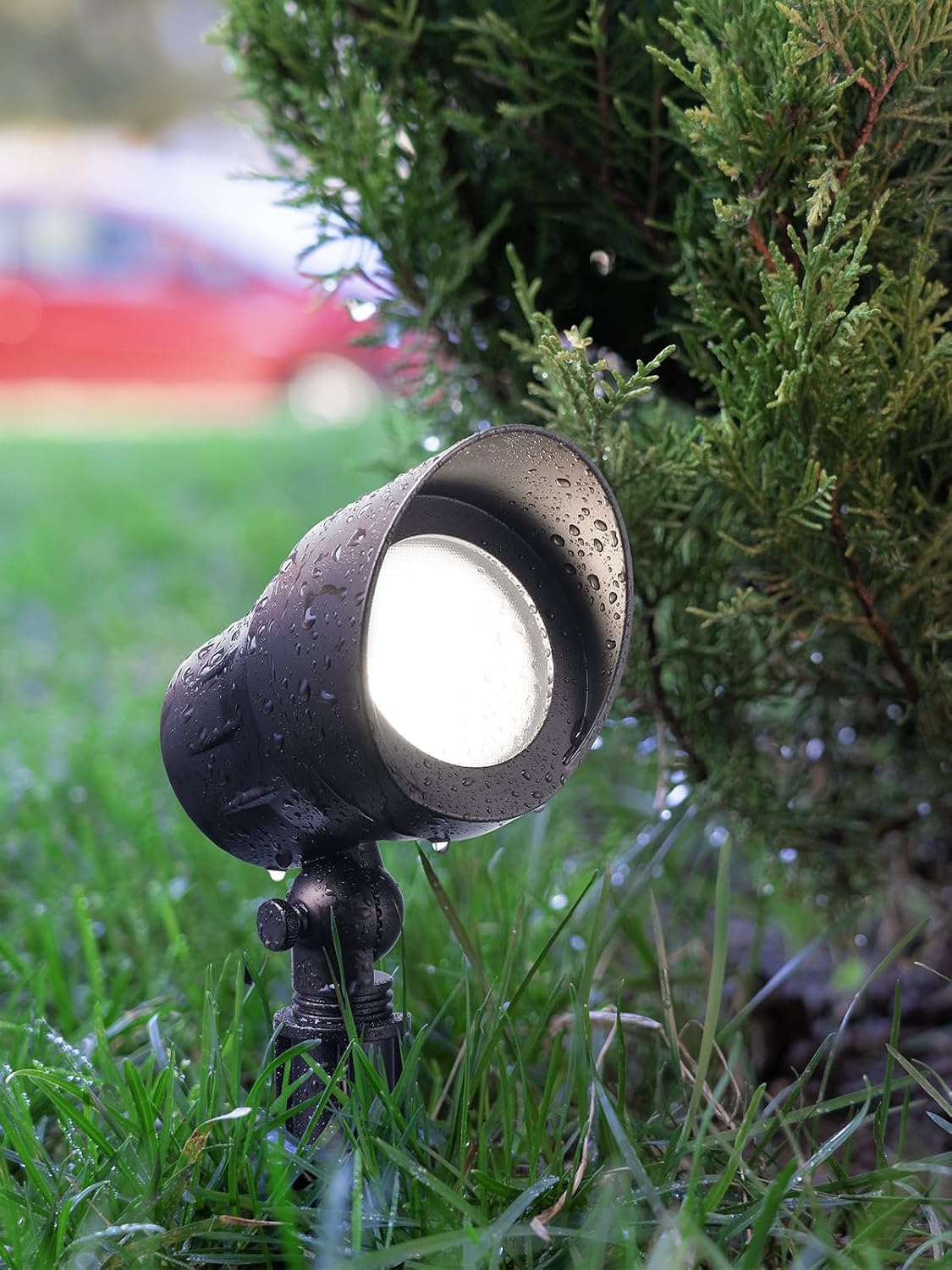 LEONLITE 12-Pack 5CCT Low Voltage LED Landscape Spotlight, Update 1800K2700K3000K4000K5000K Selectable, 5W 12V Pathway Lights Outdoor, CRI90, Aluminum Spot Lights for Garden Yard, ETL, IP65 Waterproof