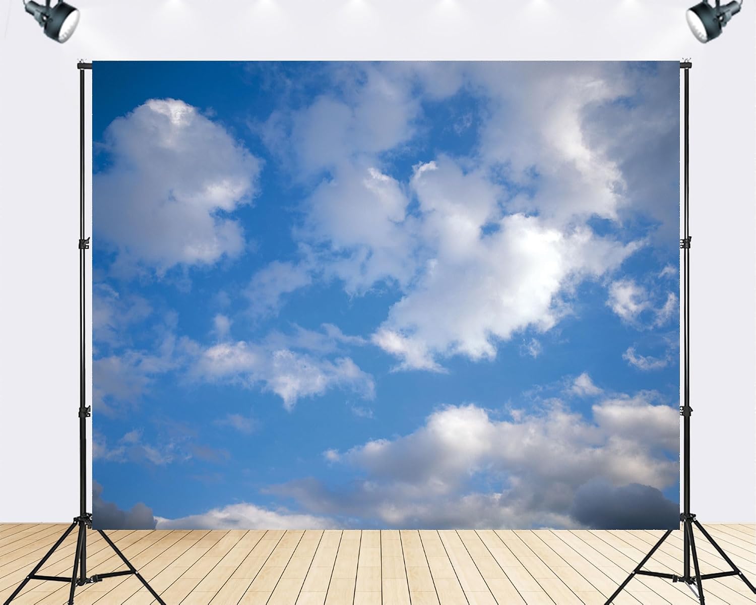 Trykid 20x10ft Blue Sky White Clouds Backdrop Natural Scenery Photography Background Clear Sky Clouds Baby Shower Newborn Wedding Birthday Party Decoration Photo Studio Prop Fabric
